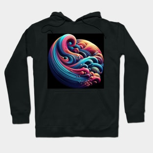 Flowing liquid creates vibrant wave pattern design Hoodie